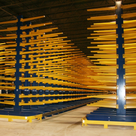Cantilever Rack with End of Aisle Guard