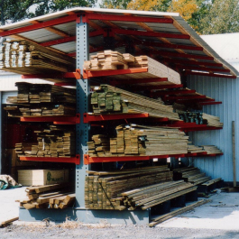 Lumber Storage Cantilever Roof