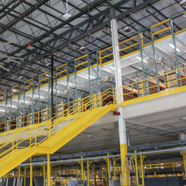 Concrete Mezzanine Pallet Rack Installation