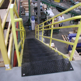 Top of Steel Mezzanine Stairs