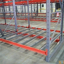 Pallet Flow Racking Structural Beam Installation