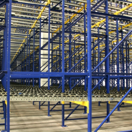 Pallet Flow Racking Side View Unloaded