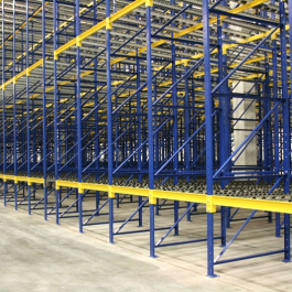 Pallet Flow Rack Down Aisle with Structural