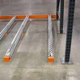 Pallet Flow Rack Floor Application with beam section