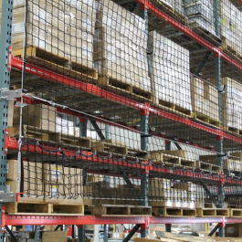 Safety Netting with Cordage for Pallet Rack