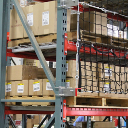 Pallet Rack with Safety Netting Installed