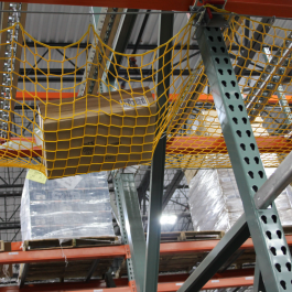 Box in Pallet Rack Safety Net