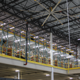 Multi-level Mezzanine with Pallet Rack Storage
