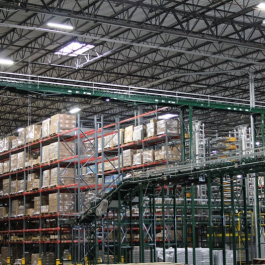 Pallet Rack Conveyor  Integration in Distribution Warehouse