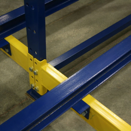 Center Rail Attachment for Push Back Racking System