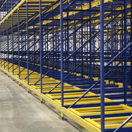 Front Line Push Back Rack Carts At Aisle