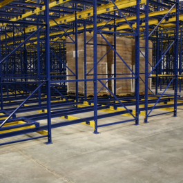 Push Back Rack Gravity Flow 6 Deep Pallet Storage