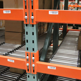 RhinoTrac Carton Flow Rack Lanes with Product