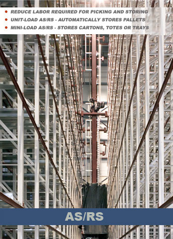 Unit Load AS/RS Systems can be as high as 100 feet and store and retrieve pallet loads with large computerized cranes.
Rapid access with barely any labor creates an efficient and accurate system operations.
