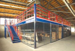 Mezzanine with Wire Enclosure