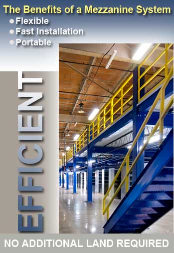 Steel Mezzanines provide needed space right above your existing warehouse floor.