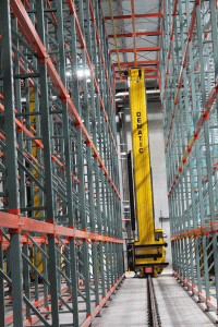HL ASRS System Dematic Crane in Pallet Rack
