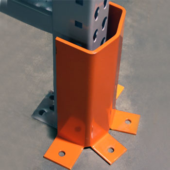 Anchored Column Protector for Pallet Rack