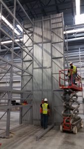 Metal fire baffle - fire protection installation