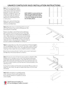 Cantilever Rack Installation Instructions pdf