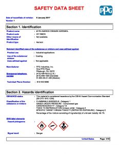1 9 17 sds spray cn178 UNARCO ORANGE pdf