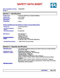 UNIVERSAL BLUE LACQUER AEROSOL PPG 4.19.18 pdf