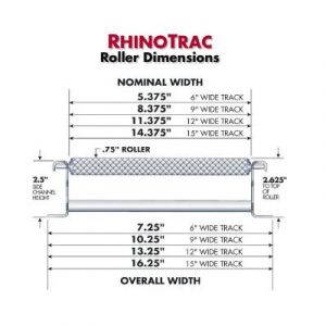 RhinoTrac Roller Dimensions TB