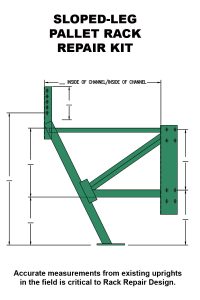 Sloped Leg Pallet Rack Repair Kit SH