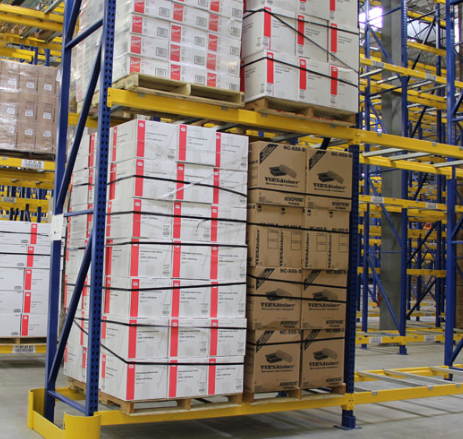 Double stacking pallets by removing the bottom beam