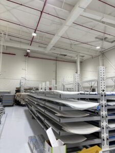 Cantilever with Wire Deck on Beams for Storage