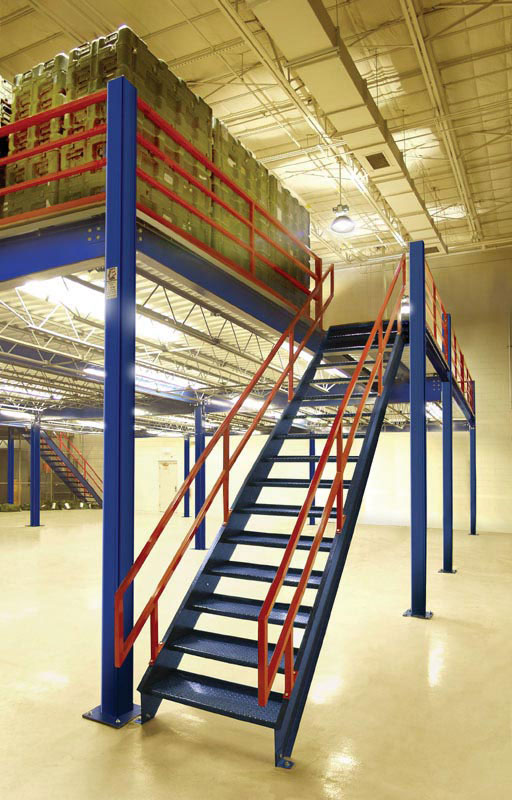 Steel Mezzanines and Work Platforms for Warehouse Storage Facilities